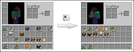 all minecraft shortcuts for inventory